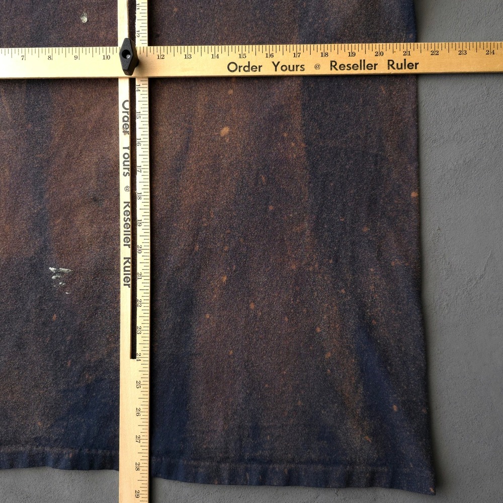 Vintage 90s T-shirt Large Black Bleach Faded Oneita - Picture 8 of 9
